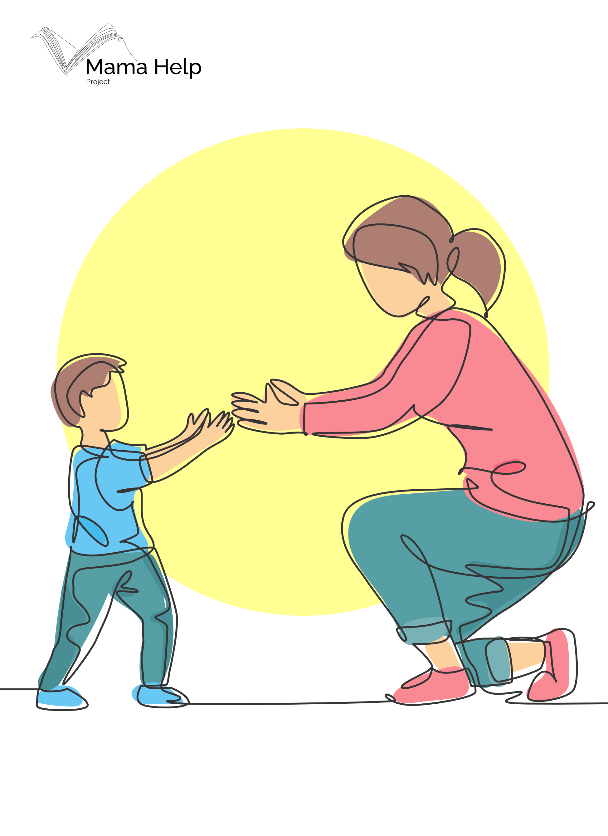 Mother with kid psychological help